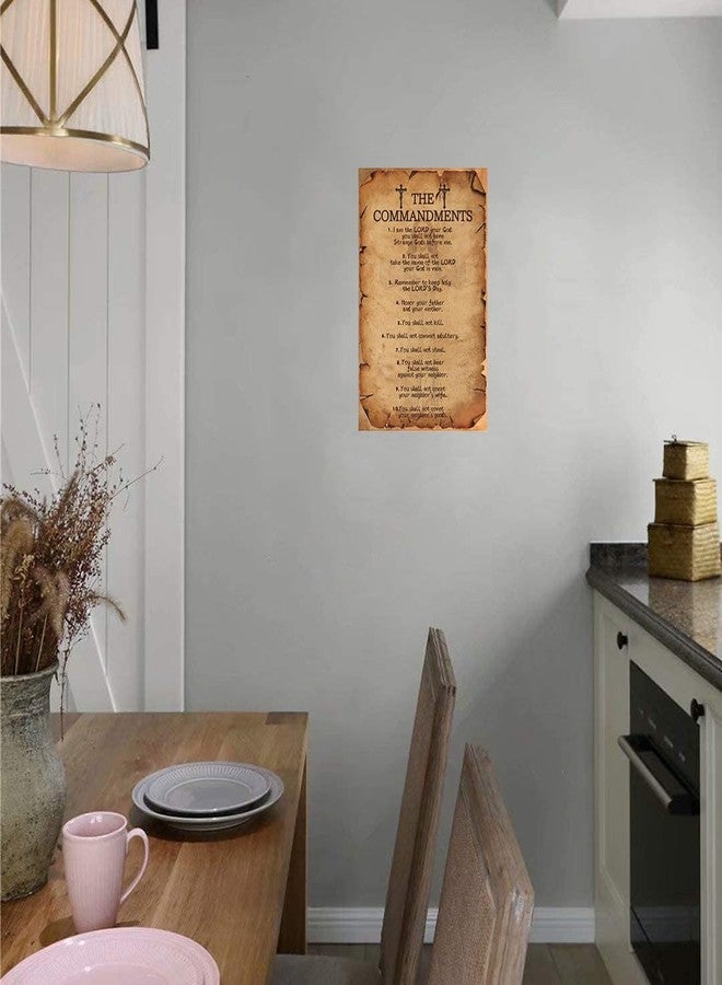 Cusde The Ten Commandments Wall Decor Christian Bible Verse Metal Tin Sign 10 Commandments Wall Art Christian Decor Gifts For Christian Home Bedroom Office 8x12 Inch - Image 4